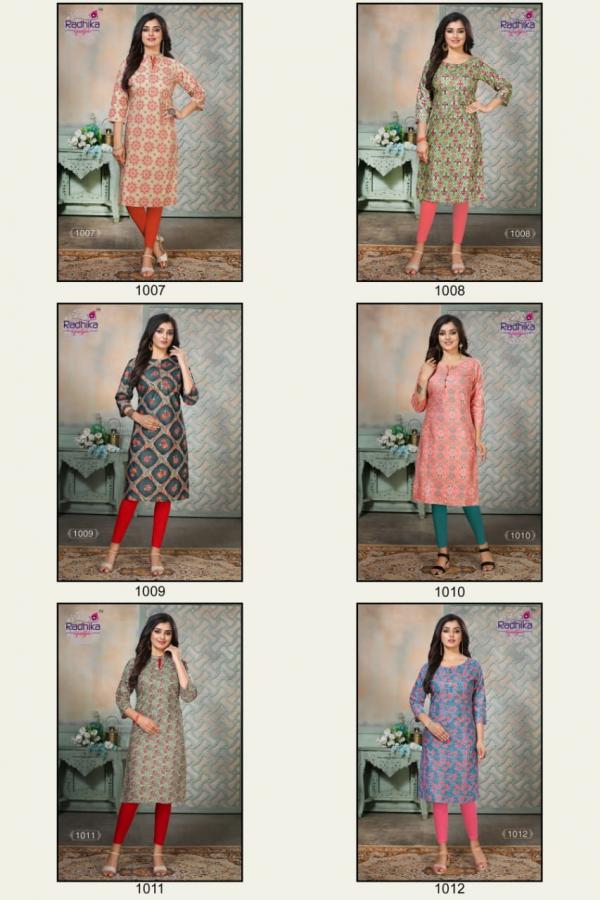 Radhika Traditional 1 Fancy Cotton Printed Casual Wear Kurti 